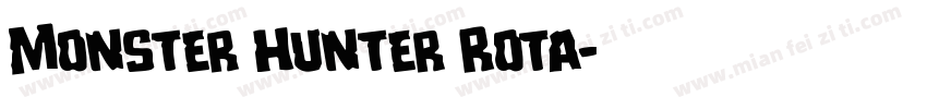 Monster Hunter Rota字体转换